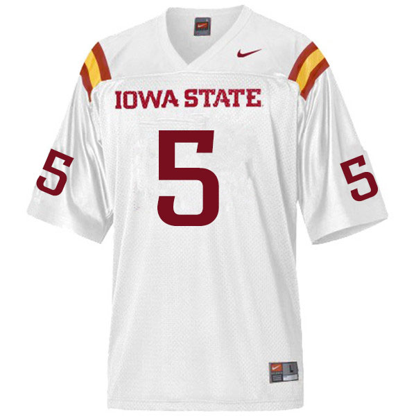 Men #5 Eyioma Uwazurike Iowa State Cyclones College Football Jerseys Sale-White